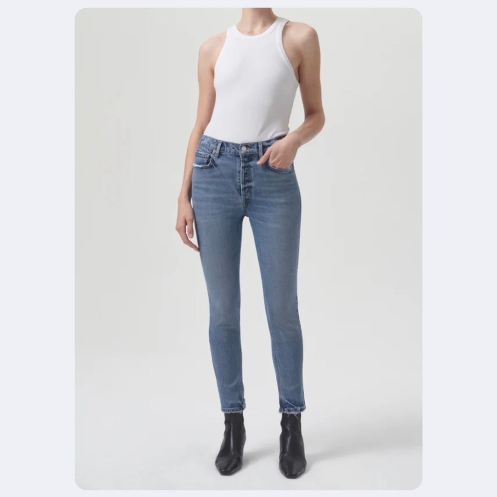 AGOLDE Jeans Nico High Rise Slim Medium Blue Size 29